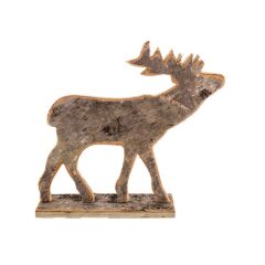 DOĞAL AĞAÇ GEYİK DEKOR 30cm