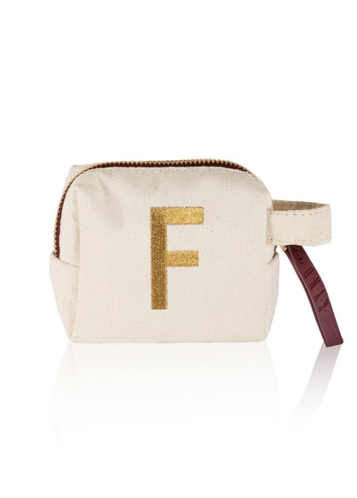 ''F' HARF NAKIŞLI ÇANTA 14x12 CM