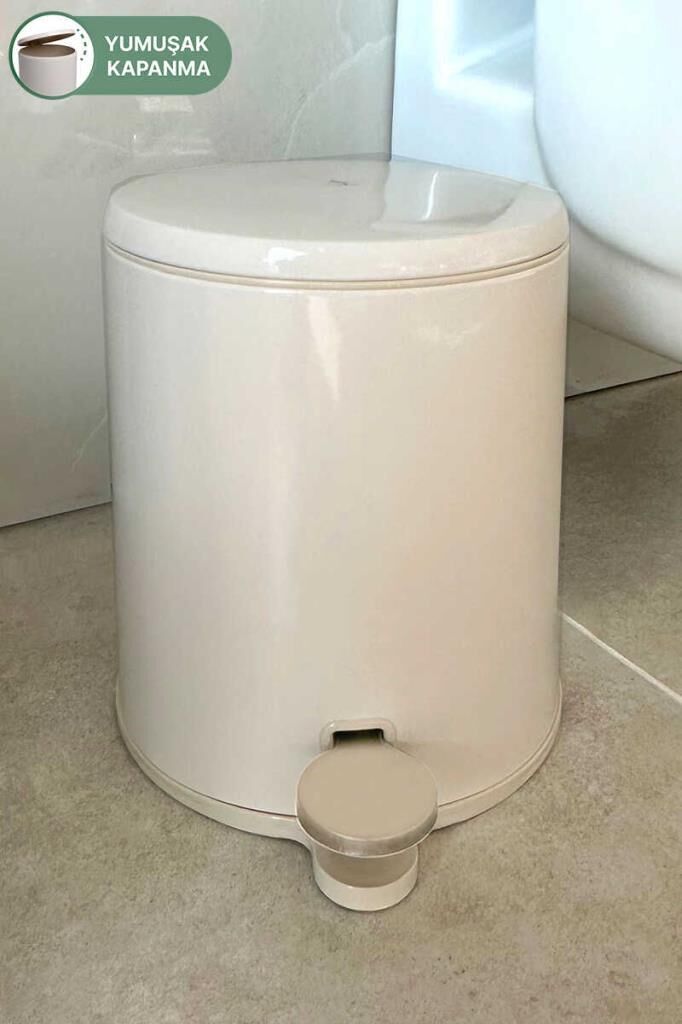 CİGO 6LT PEDALLI BEJ ÇÖP KOVA