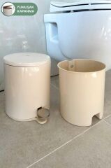 CİGO 6LT PEDALLI BEJ ÇÖP KOVA