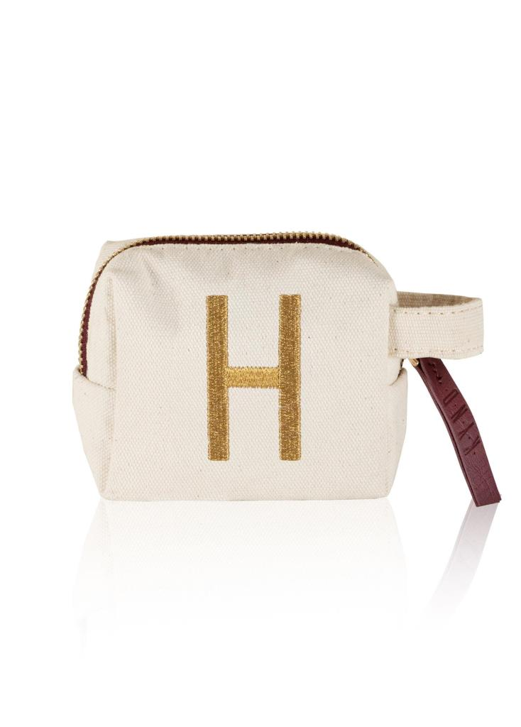 ''H'' HARF NAKIŞLI ÇANTA 14x12 CM