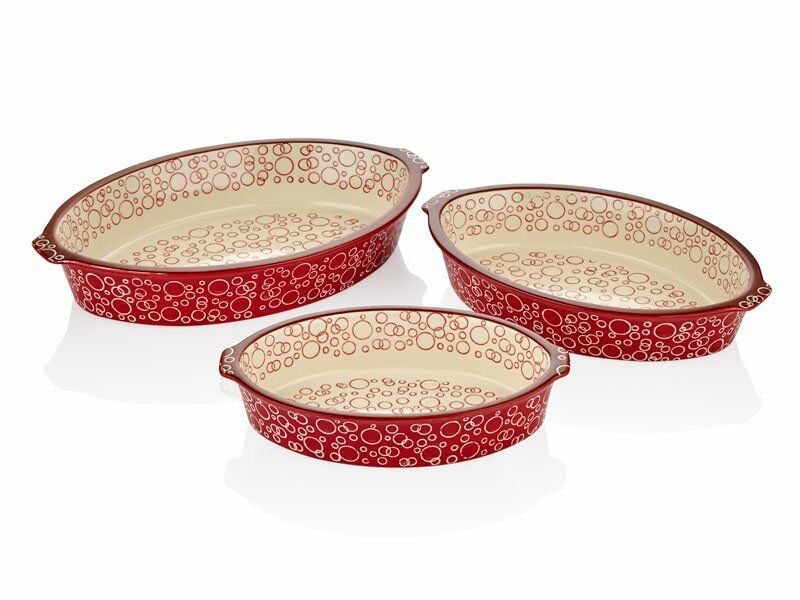 KIRMIZI OVAL KULPLU 3'LÜ FIRIN KABI