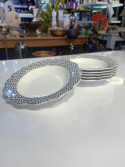 İKAT DESEN PORSELEN 6'LI ÇUKUR TABAK 22CM