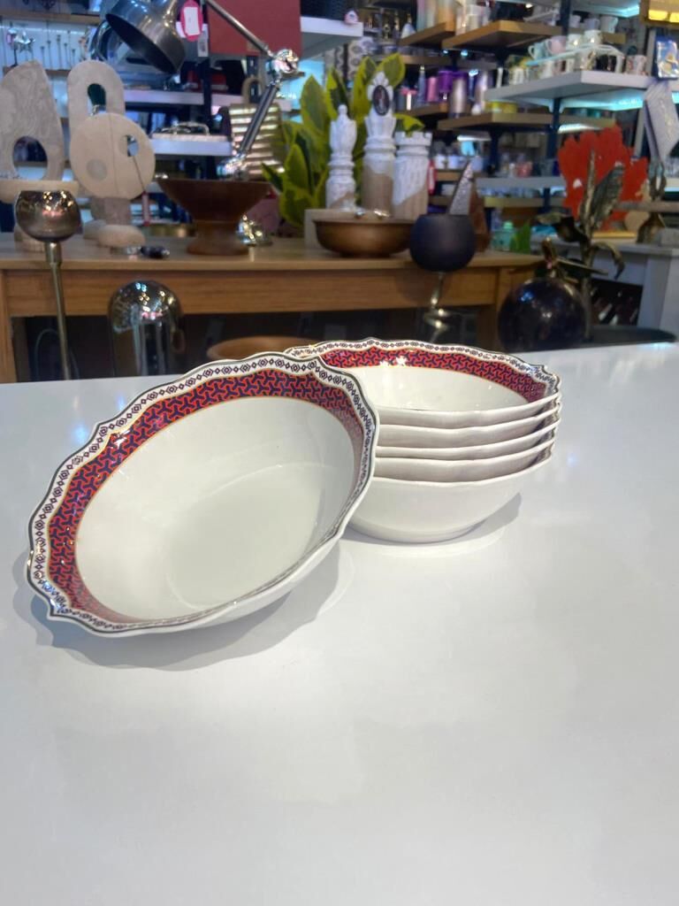 PEMBE PORSELEN 6'LI KASE 15CM