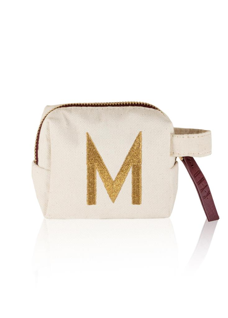 ''M'' HARF NAKIŞLI ÇANTA 14x12 CM