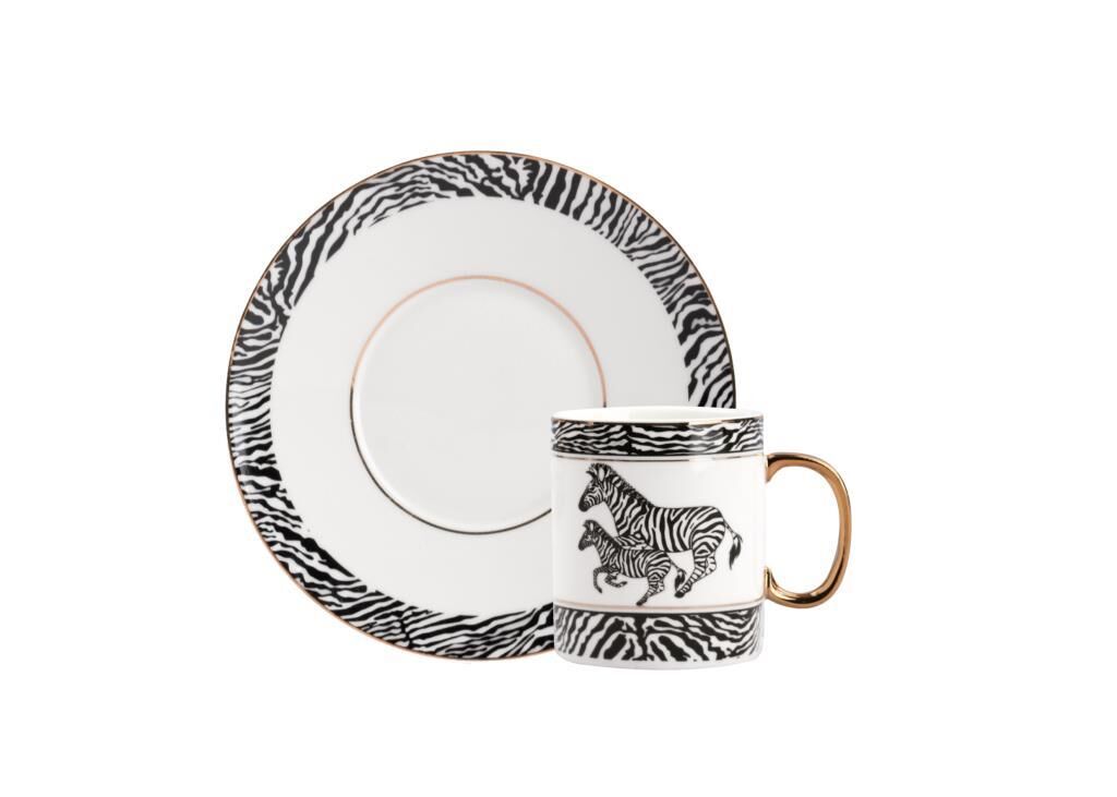 MEDUSA ZEBRA TEK KİŞİLİK TÜRK KAHVESİ FİNCANI