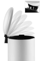 BOMBE KAPAKLI ÇÖP KOVASI 30 LİTRE MAT BEYAZ