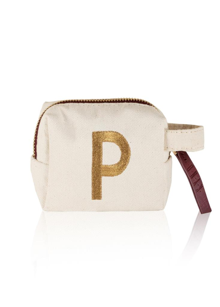 ''P'' HARF NAKIŞLI ÇANTA 14x12 CM