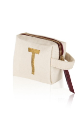 ''T'' HARF NAKIŞLI ÇANTA 14x12 CM