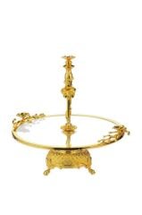 ESPECİE ALTIN TEK KATLI SUNUM TABAK 32CM