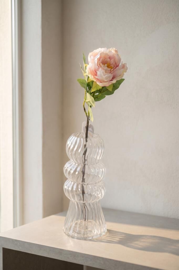 TOZ PEMBE ŞAKAYIK TEK DAL YAPAY ÇİÇEK 61CM