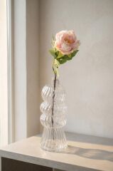 TOZ PEMBE ŞAKAYIK TEK DAL YAPAY ÇİÇEK 61CM