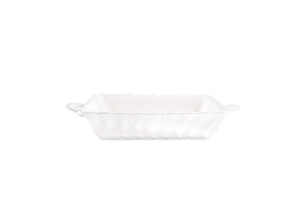 BEYAZ PORSELEN KULPLU SUNUM KABI 40CM