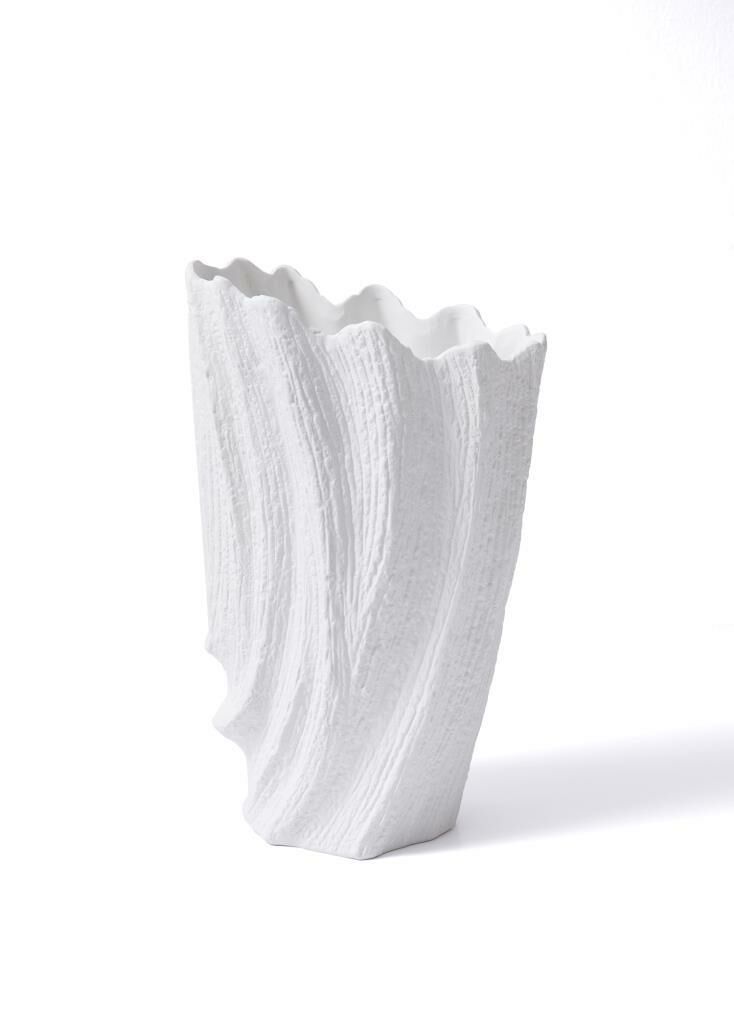 LICIA BEYAZ SERAMİK VAZO 24X15X38CM