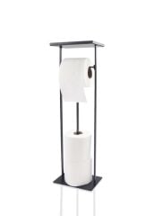SİYAH TEPSİLİ TUVALET KAĞIDI STANDI 54X15X12CM