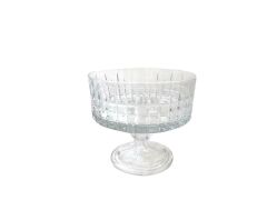 KARE DEKORLU AYAKLI SALATA KASE/MEYVELİK 19 cm