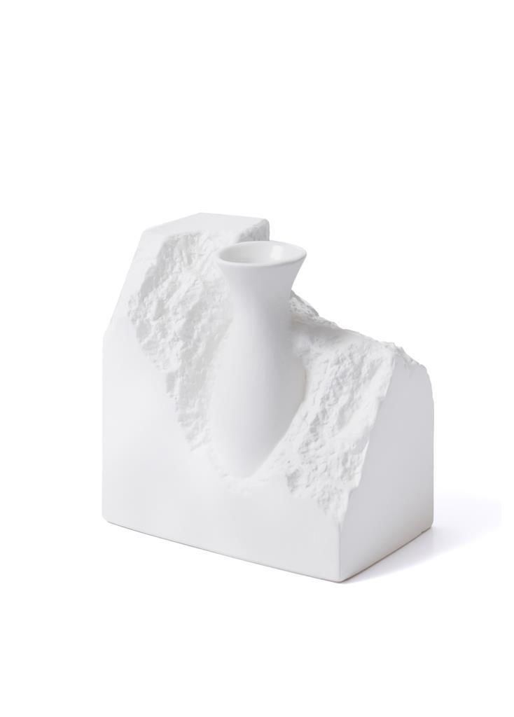 LICIA BEYAZ SERAMİK VAZO 20X12X20CM