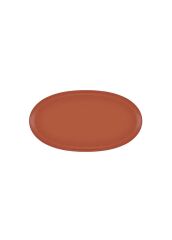 LIMOGES AHŞAP AYAK TERRACOTA SERVİS TABAK 34x17CM
