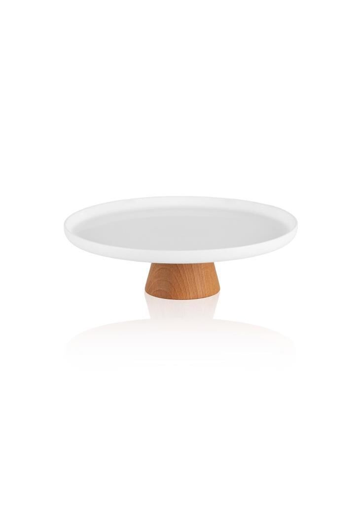 LIMOGES AHŞAP AYAK BEYAZ TABAK 21CM