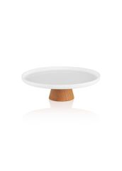 LIMOGES AHŞAP AYAK BEYAZ TABAK 21CM