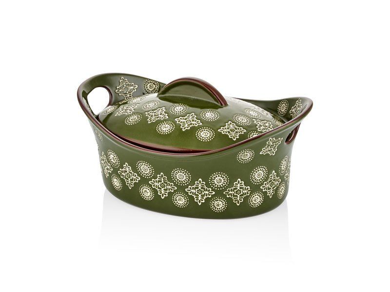 YEŞİL KAPAKLI OVAL TENCERE 25CM
