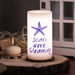 DENİZ YILDIZI DESENLİ LED MUM 15cm