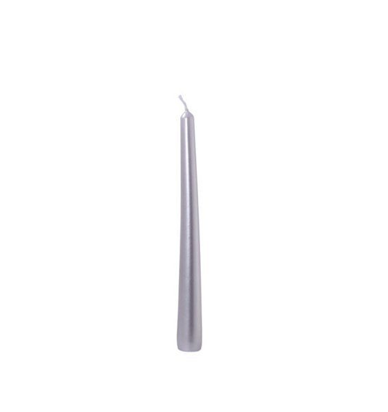 GÜMÜŞ ŞAMDAN MUM 25CM