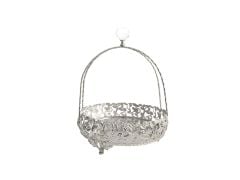 GÜMÜŞ ÜSTTEN KULPLU YUVARLAK TEPSİ 20CM