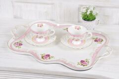 ANGELINA PORSELEN PEMBE TEPSİ