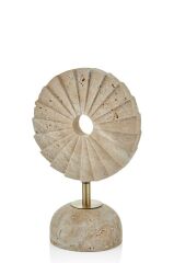 EVZA MERMER TRAVERTEN KAİDELİ PERVANE DEKOR 29CM