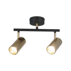 OKTANO SİYAH ANTİK 2'Lİ PLAFONYER AVİZE