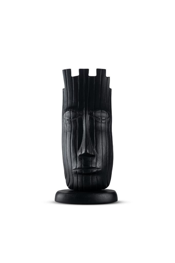 SİYAH METAL YÜZ DEKOR 48x22 CM