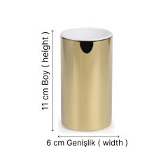 TEZGAH ÜSTÜ GOLD YUVARLAK DİŞ FIRÇALIK