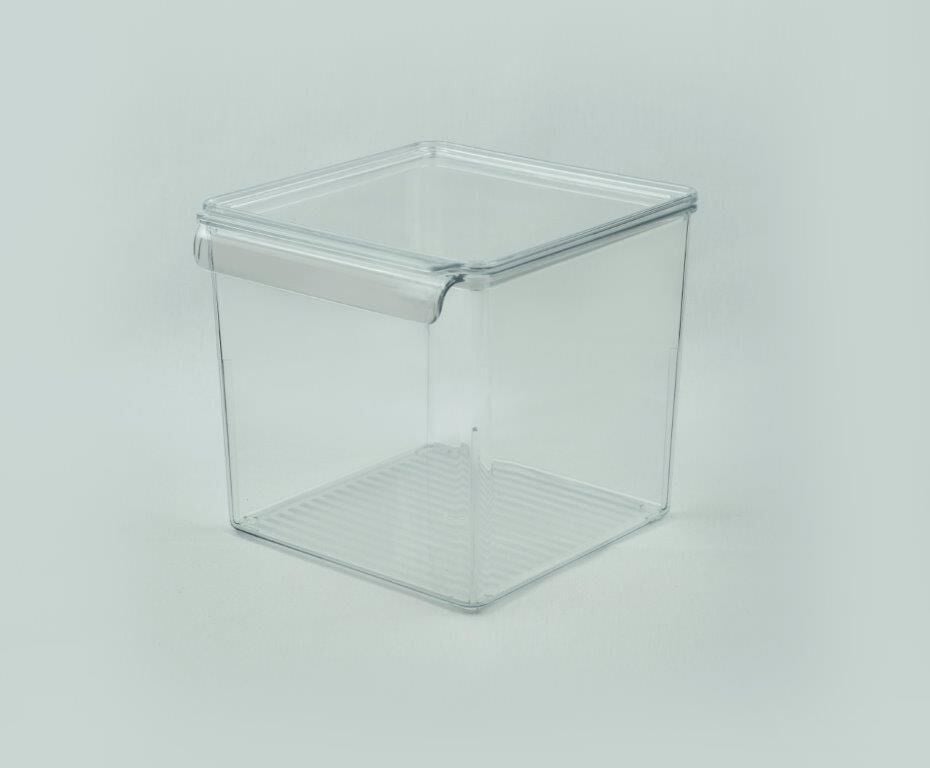 KAPAKLI KÜP ŞEFFAF DÜZENLEYİCİ 16X17X16CM