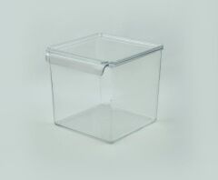KAPAKLI KÜP ŞEFFAF DÜZENLEYİCİ 16X17X16CM
