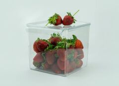 KAPAKLI KÜP ŞEFFAF DÜZENLEYİCİ 16X17X16CM