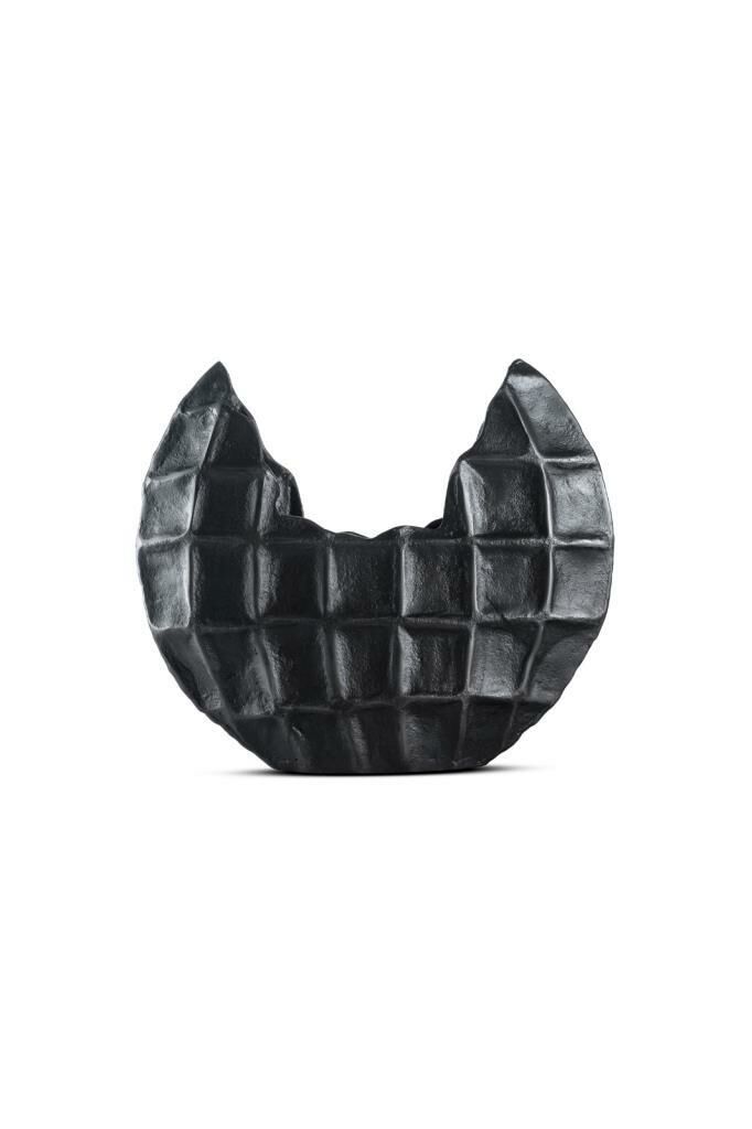 SİYAH METAL VAZO 33x38 CM