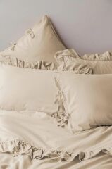 FRILL PEACH %100 PAMUK YIKAMA ÇİFT KİŞİLİK NEVRESİM TAKIMI