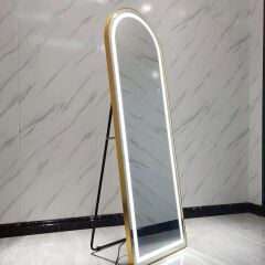 ALTIN OVAL IŞIKLI BOY AYNASI 160CM