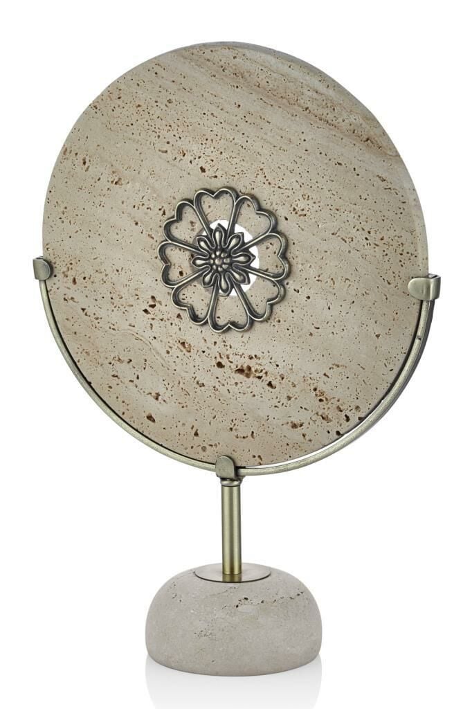 EVZA MERMER TRAVERTEN KAİDELİ DİSK DÖNGÜ DEKOR 38CM