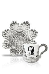 GÜMÜŞ ATATÜRK 6'LI TÜRK KAHVESİ FİNCANI