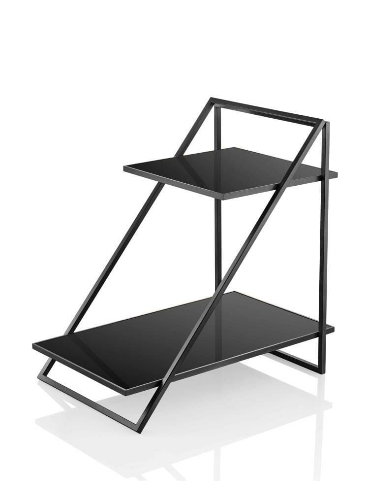 SİYAH İKİ KATLI SEHPA 70CM