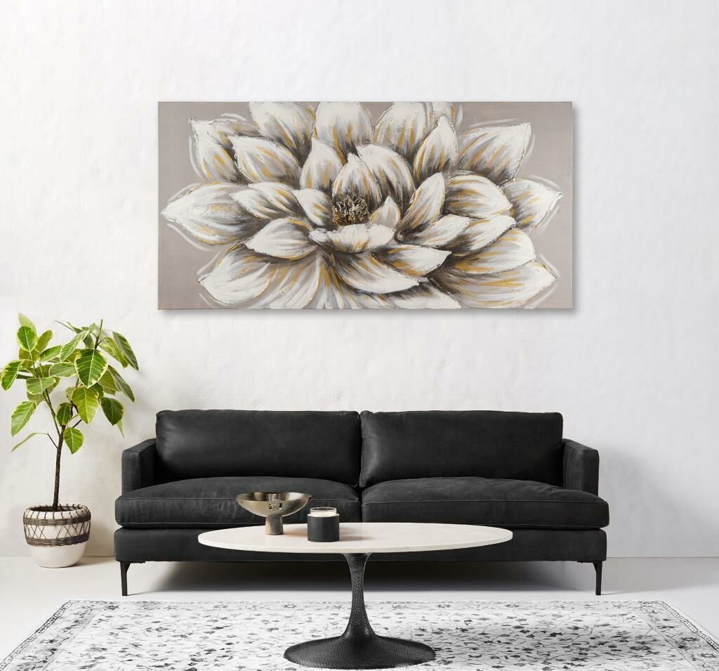 ÇİÇEK YAĞLI BOYA KANVAS TABLO 140X70CM