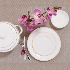 8369 PERLA COLLECTION MAVİ 12 KİŞİLİK 60 PARÇA YUVARLAK YEMEK TAKIMI