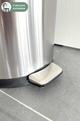 BOMBE KAPAKLI ÇÖP KOVASI 30 LİTRE KROM