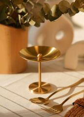 BRASS PİRİNÇ OVAL LOKUMLUK 9X9CM