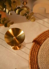 BRASS PİRİNÇ OVAL LOKUMLUK 9X9CM