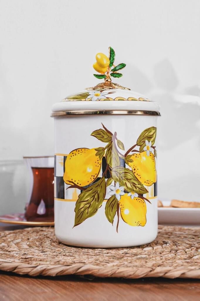 LEMON EMAYE KAVANOZ 15CM