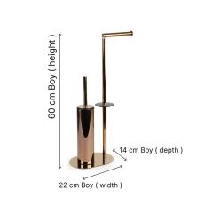 BAKIR HAREKETLİ YUVARLAK WC SET