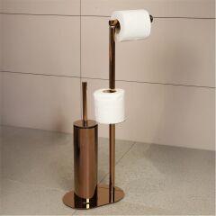 BAKIR HAREKETLİ YUVARLAK WC SET